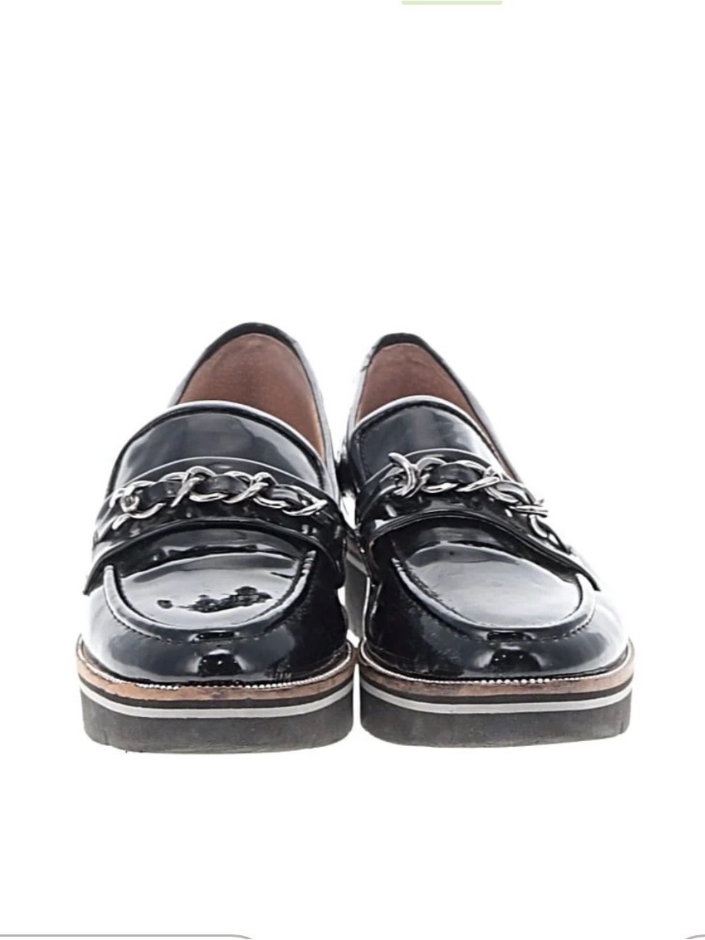 Alex Marie Black Patent Penny Loafers